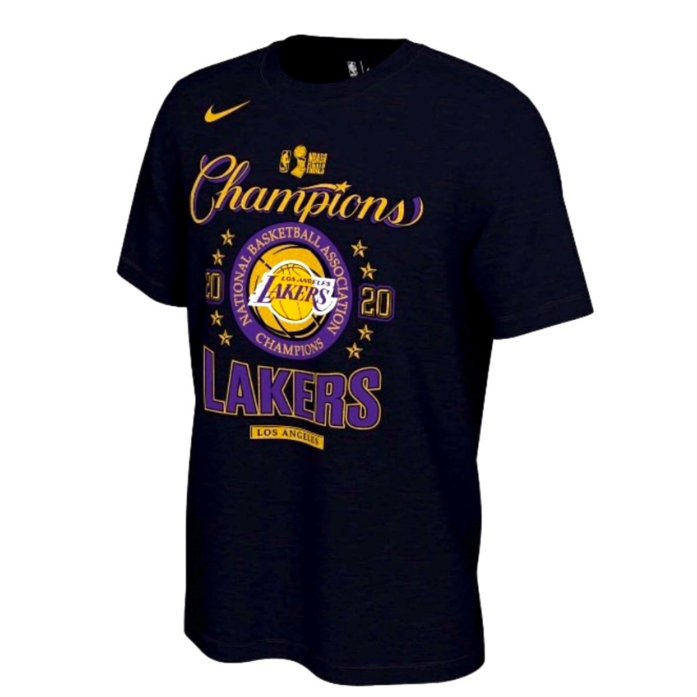 🏀LA LAKERS | CHAMPIONSHIP LOCKER ROOM T-SHIRT | NIP | Black/Yellow/purple…